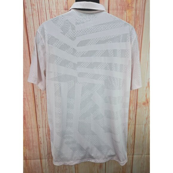 Nike Mens Dri-Fit Standard Fit Polo Shirt Large Pink Abstract - Picture 2 of 8